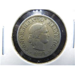 1883 Swiss 10 Rappen.