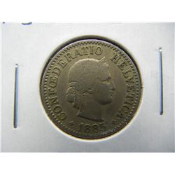 1885 Swiss 10 Rappen.  Scarce.