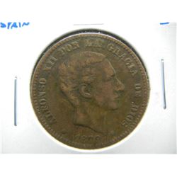 1879 Spain 10 Centimes.
