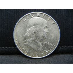 1950-D SILVER (90%) FRANKLIN HALF