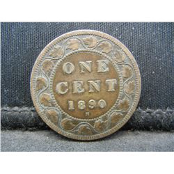 1890 H CANADIAN ONE CENT
