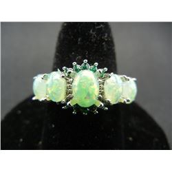 WOMAN'S GREEN FIRE OPAL RING (SIZE 7), FASHION JEWELRY