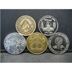 (4) STATE TOKENS (WASHINGTON STATE/SANTA BARBARA/PENN/AZ)