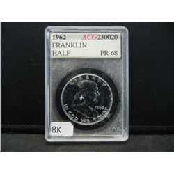 1962 Franklin Proof 68 graded by ACG.