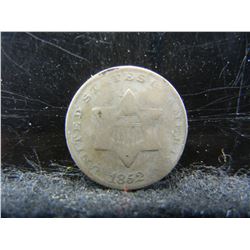 1852 3 cent Silver. Nice details