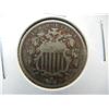 Image 1 : 1868 Key date Shield nickel.