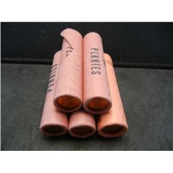 5- 1964 P/D BU Mint Wrapped BU cent rolls