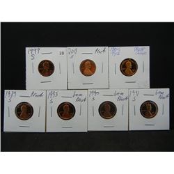 (7) Proof Lincoln Cents