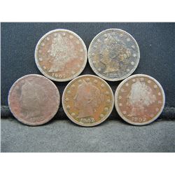 (5) Liberty Nickels