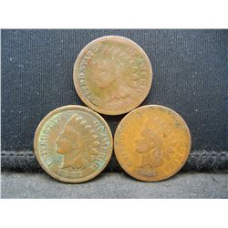 1881, 1883, 1887 Indian Head Cents
