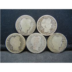 1897, 1899, 1903 O, 1907 O, 1915 S Barber Dimes