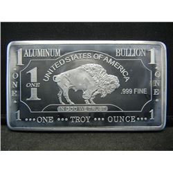 One Troy Oz. Aluminum bullion Bar
