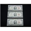 Image 1 : (3) 1963 Two Dollar Red Seal Notes