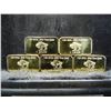 Image 2 : NOT REAL GOLD (5)  One Gram 100 Mills .999 Gold Buffalo Collector Bars CLAD