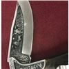 Image 4 : Solid Steel Folding Hunting Knife With Leather Sheath