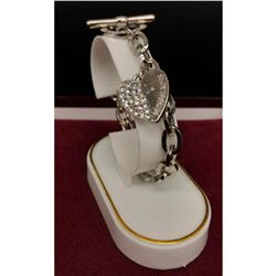 New Elegant Ladies Silver Tone Rhinestone Michael Kors Bracelet