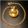 Image 4 : Quartz Flip Front Gold Tone Pocket Watch On Chain