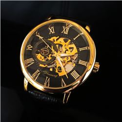 Automatic Forsining Wrist Watch Skeleton Dial with Mechanical Movement