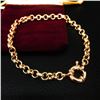 Image 1 : 14K Yellow Gold Plated Belcher Bolt Ring Chain Bracelet