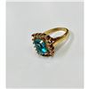 Image 3 : Elegant Ladies 1/2 Carat Ocean Blue Citrine With 10K Gold Ring Mount