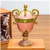 Image 3 : 5.5â€ Pink Amphora Enameled Royal Inspired Russian Egg Figurine