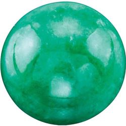 Round Cabochon Cut Natural Green Jadeite Jade - Fine AAA+ Grade