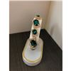 Image 2 : Ladies Gold Square Emerald Rhinestone Bracelet