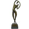 Image 1 : Abstract Female Figure Geometric Modern Art Sculpture Statue Surrealism 13" x 4"
