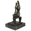 Image 3 : MOTHER & CHILD (1954) by Henry Moore Abstract Bronze Bench Sculpture 12" x 7"