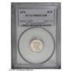 Image 1 : 1878 3CN PR66 Cameo PCGS. Speckles of light milky-gray 1878[3CN] PR66 Cameo PCGS.