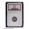 Image 3 : 1868 10C MS65 NGC. A moderately prooflike Gem with att 1868[10C] MS65 NGC.