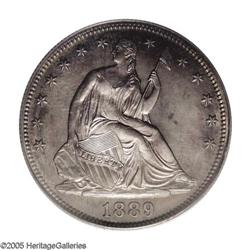 1889 50C PR66 PCGS. The obverse exhibits ocean-blue, r 1889[50C] PR66 PCGS.