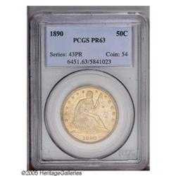 1890 50C PR63 PCGS. Well struck with unmarked surfaces 1890[50C] PR63 PCGS.