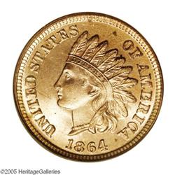 1864 1C L On Ribbon MS66 Red NGC. 1864[1C] L On Ribbon MS66 Red NGC.