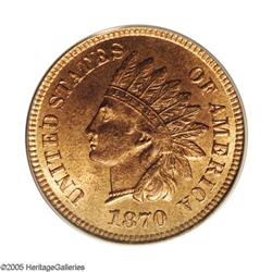 1870 1C MS66 Red PCGS. Ex: Ally Collection. After Will 1870[1C] MS66 Red PCGS.