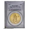Image 3 : 1907 $20 High Relief, Wire Rim MS62 PCGS. Thoroughly o 1907[$20] High Relief, Wire Rim MS62 PCGS.