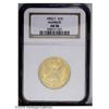 Image 3 : 1852/1 $10 Humbert Ten Dollar AU58 NGC. K-8, High R.5. 1852/1[$10] Humbert Ten Dollar AU58 NGC.