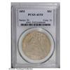 1853 S$1 AU53 PCGS. Variegated gold, tan, and olive co 1853[S$1] AU53 PCGS.