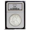 1860-O S$1 AU58 NGC. Glossy silver-gray and pale purpl 1860-O[S$1] AU58 NGC.
