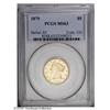 Image 1 : 1879 $5 MS63 PCGS. Bright yellow gold composes the sur 1879[$5] MS63 PCGS.
