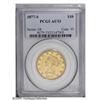 1877-S $10 AU53 PCGS. A scarce S-mint example in all g 1877-S[$10] AU53 PCGS.