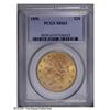 Image 1 : 1896 $20 MS63 PCGS. This original greenish-gold Twenty 1896[$20] MS63 PCGS.