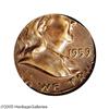 Image 1 : 1959-D 50C Franklin Half Dollar--Struck on a Cent Plan 1959-D[50C] Franklin Half Dollar--Struck on a