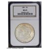 Image 1 : 1881 S$1 MS65 NGC. Medium tones of rich golden-orange 1881[S$1] MS65 NGC.