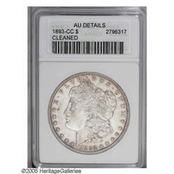 1893-CC S$1 --Cleaned--ANACS. AU Details. Hairlines app 1893-CC[S$1]--Cleaned--ANACS. AU Details.