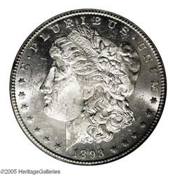 1893-CC S$1 MS63 PCGS. Highly lustrous and fully brill 1893-CC[S$1] MS63 PCGS.