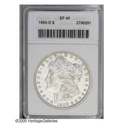 1893-O S$1 XF45 ANACS. This nearly untoned tough date 1893-O[S$1] XF45 ANACS.