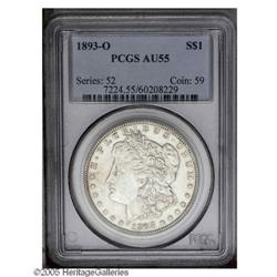1893-O S$1 AU55 PCGS. Typically soft above the ear, wi 1893-O[S$1] AU55 PCGS.