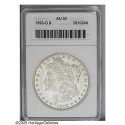 1893-O S$1 AU55 ANACS. The lowest mintage (300,000 pie 1893-O[S$1] AU55 ANACS.