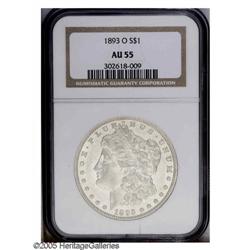 1893-O S$1 AU55 NGC. A better date O-mint issue with s 1893-O[S$1] AU55 NGC.